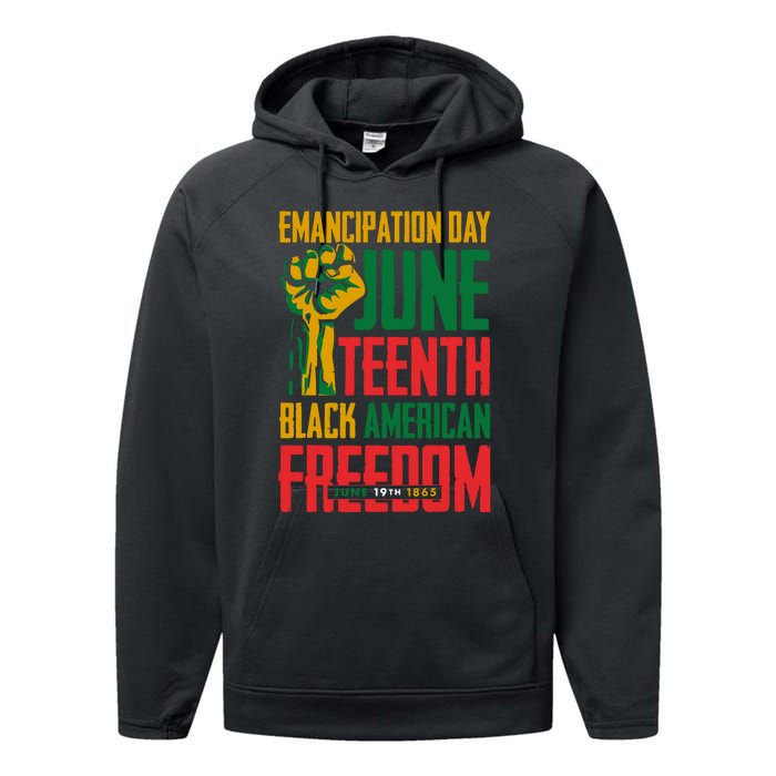 Juneteenth Juneteenth For Freedom Performance Fleece Hoodie