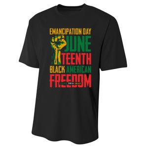 Juneteenth Juneteenth For Freedom Performance Sprint T-Shirt