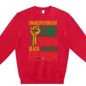 Juneteenth Juneteenth For Freedom Premium Crewneck Sweatshirt