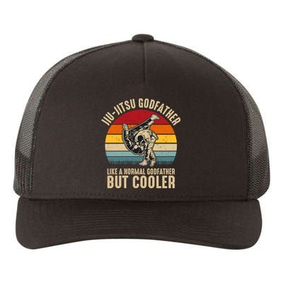 Jiu Jitsu Godfather Like A Normal Dad But Cooler Funny Dad Gifts Retro Plus Size Yupoong Adult 5-Panel Trucker Hat