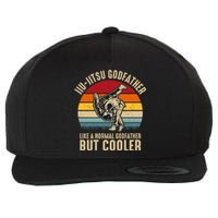 Jiu Jitsu Godfather Like A Normal Dad But Cooler Funny Dad Gifts Retro Plus Size Wool Snapback Cap