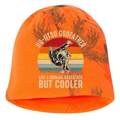 Jiu Jitsu Godfather Like A Normal Dad But Cooler Funny Dad Gifts Retro Plus Size Kati - Camo Knit Beanie