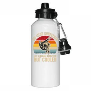 Jiu Jitsu Godfather Like A Normal Dad But Cooler Funny Dad Gifts Retro Plus Size Aluminum Water Bottle