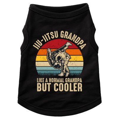 Jiu Jitsu Grandpa Like A Normal But Cooler Funny Dad Gifts Retro Plus Size Doggie Tank