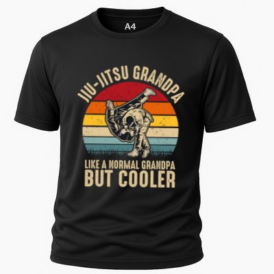Jiu Jitsu Grandpa Like A Normal But Cooler Funny Dad Gifts Retro Plus Size Performance Shirt