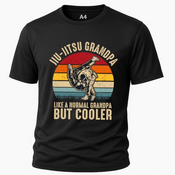 Jiu Jitsu Grandpa Like A Normal But Cooler Funny Dad Gifts Retro Plus Size Performance Shirt