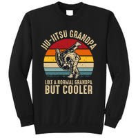 Jiu Jitsu Grandpa Like A Normal But Cooler Funny Dad Gifts Retro Plus Size Sweatshirt