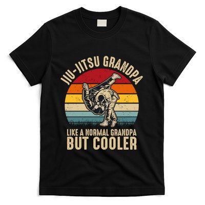 Jiu Jitsu Grandpa Like A Normal But Cooler Funny Dad Gifts Retro Plus Size T-Shirt