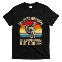 Jiu Jitsu Grandpa Like A Normal But Cooler Funny Dad Gifts Retro Plus Size T-Shirt