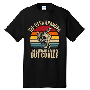 Jiu Jitsu Grandpa Like A Normal But Cooler Funny Dad Gifts Retro Plus Size Tall T-Shirt