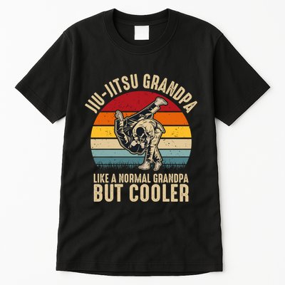 Jiu Jitsu Grandpa Like A Normal But Cooler Funny Dad Gifts Retro Plus Size Tall T-Shirt