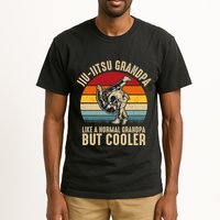 Jiu Jitsu Grandpa Like A Normal But Cooler Funny Dad Gifts Retro Plus Size Tall T-Shirt
