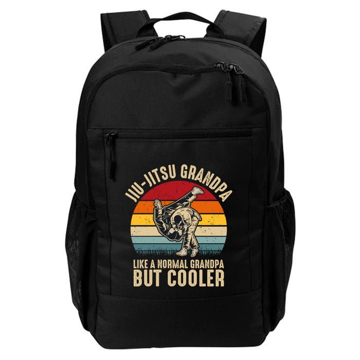 Jiu Jitsu Grandpa Like A Normal But Cooler Funny Dad Gifts Retro Plus Size Backpack