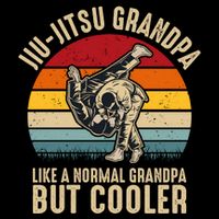Jiu Jitsu Grandpa Like A Normal But Cooler Funny Dad Gifts Retro Plus Size Bucket Hat