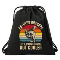 Jiu Jitsu Grandpa Like A Normal But Cooler Funny Dad Gifts Retro Plus Size Drawstring Bag