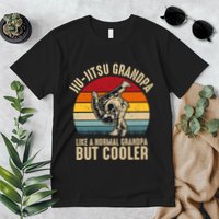 Jiu Jitsu Grandpa Like A Normal But Cooler Funny Dad Gifts Retro Plus Size Premium T-Shirt
