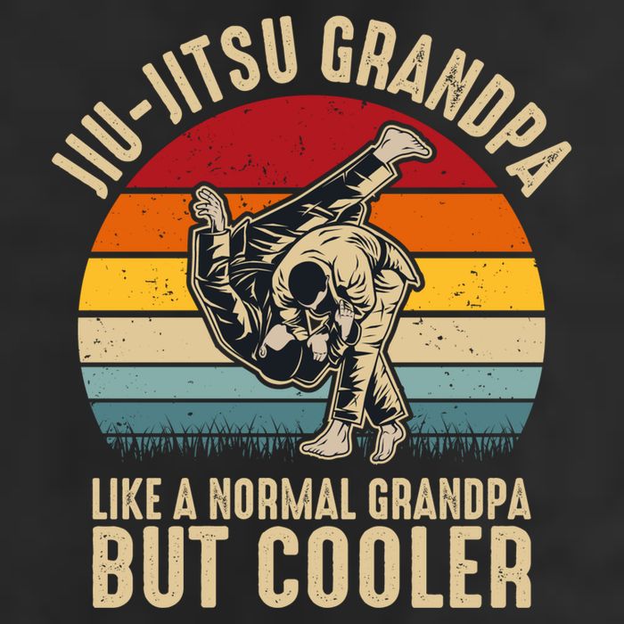 Jiu Jitsu Grandpa Like A Normal But Cooler Funny Dad Gifts Retro Plus Size 25L Jumbo Tote