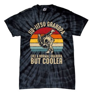 Jiu Jitsu Grandpa Like A Normal But Cooler Funny Dad Gifts Retro Plus Size Tie-Dye T-Shirt