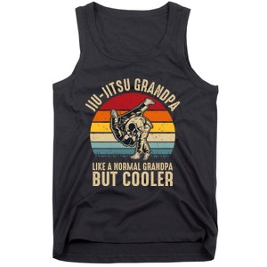 Jiu Jitsu Grandpa Like A Normal But Cooler Funny Dad Gifts Retro Plus Size Tank Top