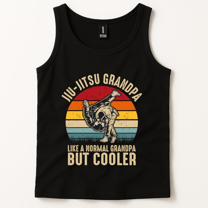 Jiu Jitsu Grandpa Like A Normal But Cooler Funny Dad Gifts Retro Plus Size Tank Top