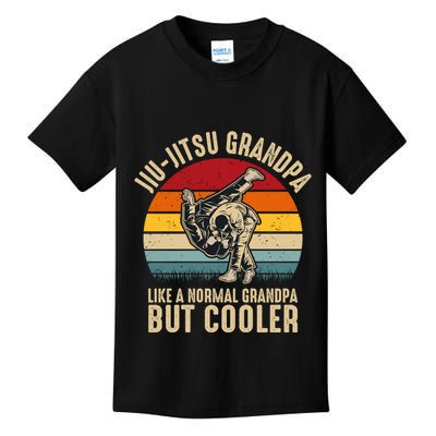 Jiu Jitsu Grandpa Like A Normal But Cooler Funny Dad Gifts Retro Plus Size Kids T-Shirt