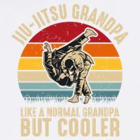 Jiu Jitsu Grandpa Like A Normal But Cooler Funny Dad Gifts Retro Plus Size Garment-Dyed Sweatshirt