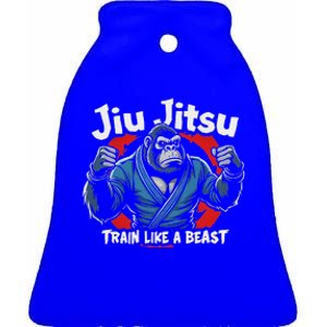 Jiu Jitsu Gorilla Train Like A Beast Ceramic Bell Ornament