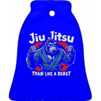 Jiu Jitsu Gorilla Train Like A Beast Ceramic Bell Ornament