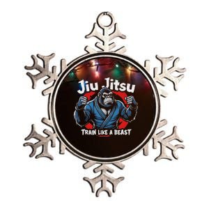 Jiu Jitsu Gorilla Train Like A Beast Metallic Star Ornament