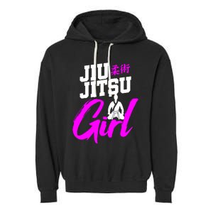 Jiu Jitsu Girl Brazilian Martial Arts Women Gift Garment-Dyed Fleece Hoodie