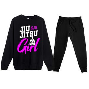 Jiu Jitsu Girl Brazilian Martial Arts Women Gift Premium Crewneck Sweatsuit Set