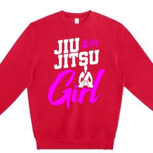 Jiu Jitsu Girl Brazilian Martial Arts Women Gift Premium Crewneck Sweatshirt