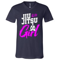 Jiu Jitsu Girl Brazilian Martial Arts Women Gift V-Neck T-Shirt