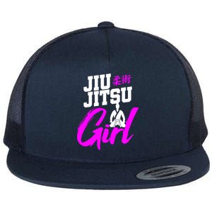 Jiu Jitsu Girl Brazilian Martial Arts Women Gift Flat Bill Trucker Hat