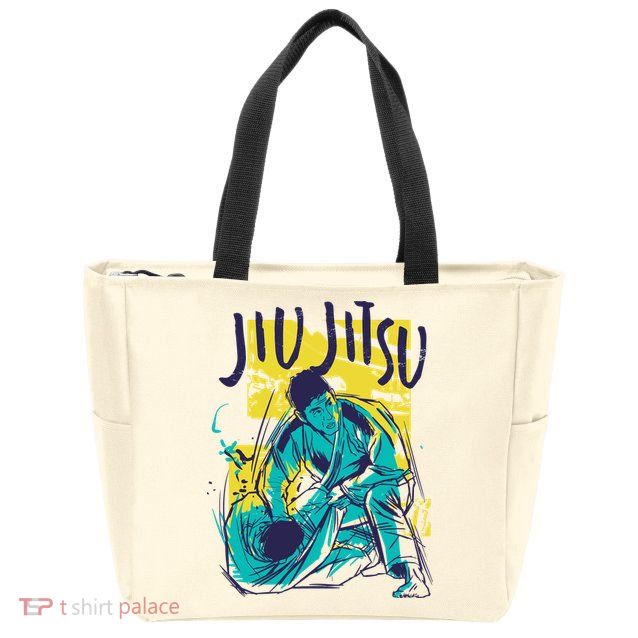 Jiu Jitsu Grunge Zip Tote Bag