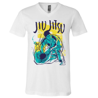 Jiu Jitsu Grunge V-Neck T-Shirt
