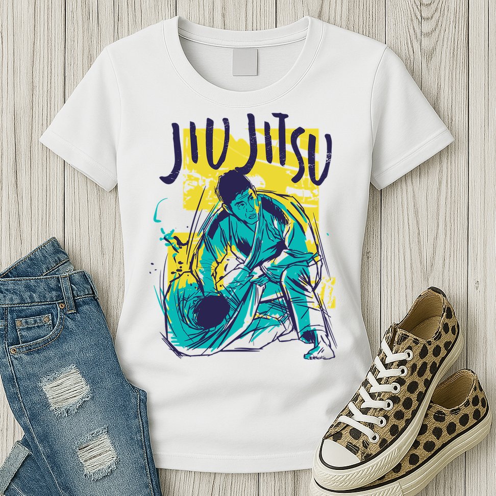 Jiu Jitsu Grunge Womens T-Shirt