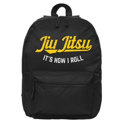 Jiu Jitsu How I Roll Funny Bjj Training Martial Arts Gift 16 in Basic Backpack