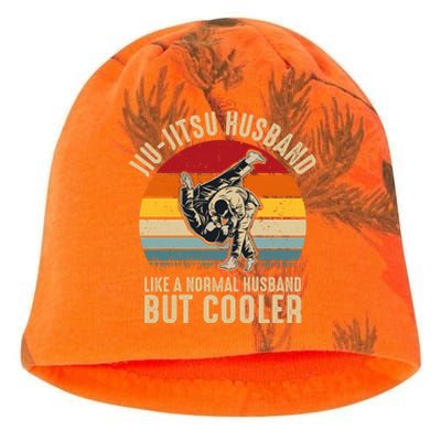 Jiu Jitsu Husband Like A Normal But Cooler Funny Dad Gifts Retro Plus Size Kati - Camo Knit Beanie