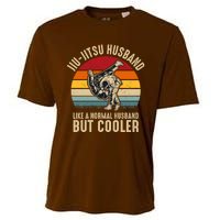 Jiu Jitsu Husband Like A Normal But Cooler Funny Dad Gifts Retro Plus Size Cooling Performance Crew T-Shirt