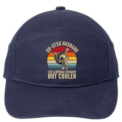 Jiu Jitsu Husband Like A Normal But Cooler Funny Dad Gifts Retro Plus Size 7-Panel Snapback Hat