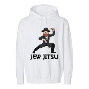 Jew Jitsu Hebrew Jiu Jitsu Funny Jewish Hanukkah  Garment-Dyed Fleece Hoodie