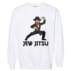 Jew Jitsu Hebrew Jiu Jitsu Funny Jewish Hanukkah  Garment-Dyed Sweatshirt