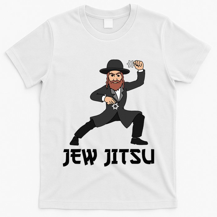 Jew Jitsu Hebrew Jiu Jitsu Funny Jewish Hanukkah  T-Shirt