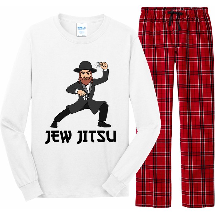 Jew Jitsu Hebrew Jiu Jitsu Funny Jewish Hanukkah  Long Sleeve Pajama Set