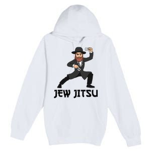 Jew Jitsu Hebrew Jiu Jitsu Funny Jewish Hanukkah  Premium Pullover Hoodie