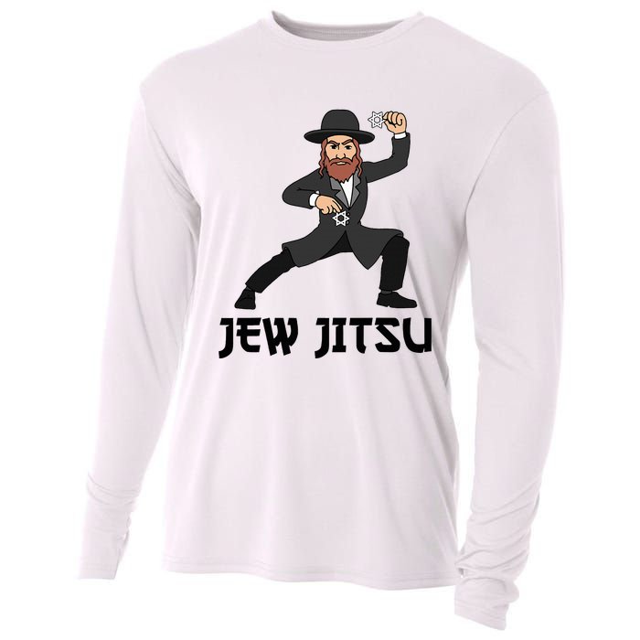 Jew Jitsu Hebrew Jiu Jitsu Funny Jewish Hanukkah  Cooling Performance Long Sleeve Crew