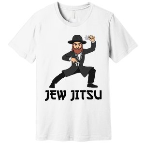 Jew Jitsu Hebrew Jiu Jitsu Funny Jewish Hanukkah  Premium T-Shirt