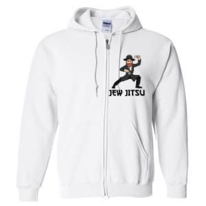 Jew Jitsu Hebrew Jiu Jitsu Funny Jewish Hanukkah  Full Zip Hoodie