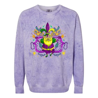 Joker Jester Hat Masquerade Parade Funny Mardi Gras Cute Gift Colorblast Crewneck Sweatshirt